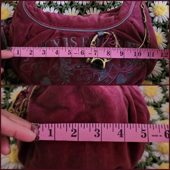 Juicy Couture "Juicy is for Life" Velour Handbag - Picture 9 of 14